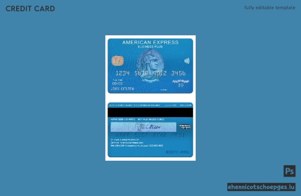 USA Citizens Bank American Express Blue Business Plus Karte – Beispielvorschau